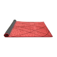 Ahgly Company Indoor Rectangle Solid Red Modern Area Rugs, 2 '5'