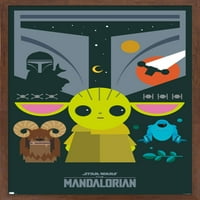 Star Wars: Mandalorian - Geo Pop Group Wall Poster, 14.725 22.375