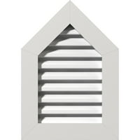 Екена Милуърк 22 в 36 х Пикед Топ Гейбъл отдушник стъпка: функционален, ПВЦ фронтон отдушник в 1 4 плосък тапицерия рамка