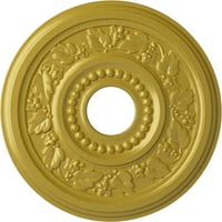 Екена Милуърк 1 8 од 1 2 ИД 7 8 п Женевиев таванен Медальон, ръчно рисуван богато злато