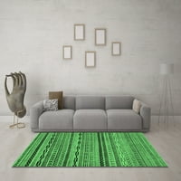 Ahgly Company Indoor Rectangle Oriental Emerald Green Modern Area Rugs, 7 '9'