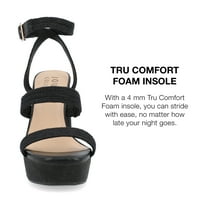 Колекция Journee Дамски сиен Tru Comfort Foam Platform Sandals Platform сандали