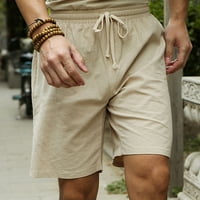 Къси панталони Мъжки летни ежедневни памучни спално бельо шорти панталони твърди джобни къси панталони