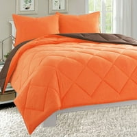 Goose Down Close Out Deal Comforter Set-Twin, Orange Brown