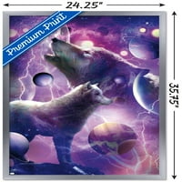 Джеймс Букър - Космически вълци вият плакат за стена, 22.375 34 FRAMED