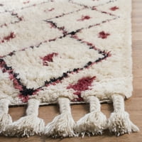Казабланка ЦСБ727А ръчно изработен килим от слонова кост Фуксия