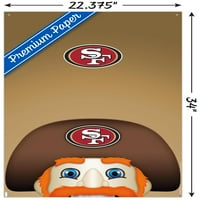 SAN FRANCISCO 49ers - S. Preston Mascot Sourdough Sam Wall Poster с Pushpins, 22.375 34