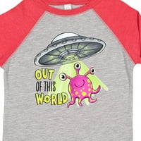 Inktastic от това световно-сладък розов извънземен НЛО подарък Toddler Boy или Thddler Girl тениска