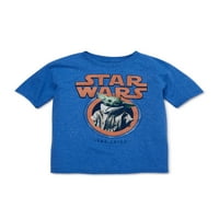 Момчета от Междузвездни войни 4- Бебе Йода Мандалорски графична тениска