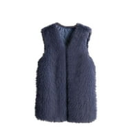 Symoid Womens Fau Fur Coats & Jackets- Случайна Коледа и Деня на благодарността Мода Нови удебелени подаръци за жени Топла есен