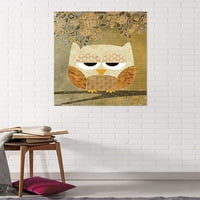 Artistic Antique Owl Tall Poster, 22.375 34