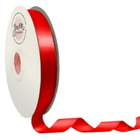 Червена сатенена панделка за единично лице, 7 8 ярда от Гуен Студиос