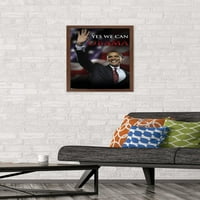 Президент Барак Обама Плакат за стена, 14.725 22.375 FRAMED