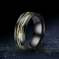 Sehao пръстени замръзнали коприна шаблон Inlaid Rhinestone Ring Alloy Жени мъже изискани пръстени за бижута Подаръчни пръстени