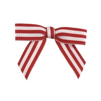 Хартия Grosgrain Twist Tie Bow, Red & White ,, 100 пакета