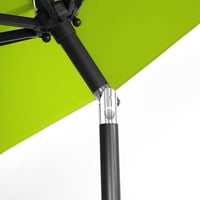 Вестин Открит 9.5 Лайм зелен Плътен печат осмоъгълник осветени вътрешен чадър с УВ устойчиви
