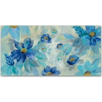 Търговска марка изобразително изкуство сините цветя шепнат и платно изкуство от Силвия Василева