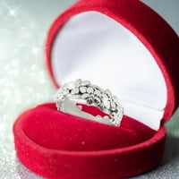 Skpblutn пръстени за жени момичета цветя форма около тенденция пълни бижута за цветя диамант размер на пръстена подаръци