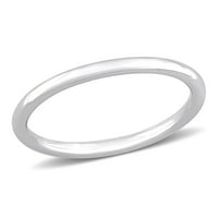 Миабела Дамски 14-карт Бяло Злато обикновен сватбен пръстен