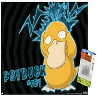 Pokemon - Psyduck - Плакат за объркване на стената с бутални щифтове, 14.725 22.375