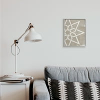 Ступел индустрии геометрични осем точка звезда отчаян зърно детайл сива рамка стена изкуство, 14, дизайн от Дафне Полсели