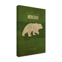 Търговска марка изобразително изкуство 'Държавен животински Монтана' платно изкуство от ред Атлас Дизайнс