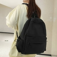 Teen Oxford училищна чанта за Girls Backpack Solid Color Bookbags Средна учебна ученичка, синя