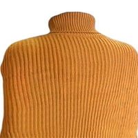 Мултитърски разхлабени нос на нос, пуловер с шал на шал с висок цвят с твърд цвят