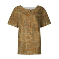 Mlqidk дамски работни върхове флорален модел плюс размери блузи за жени с v-образен къс ръкав удобни облечени големи тениски