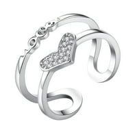 Пръстени за момичета Геометрични нередовни комбинации Alloy Street Creative Style Jewelry Ring Rings
