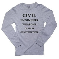 Строително инженерство Оръжия за масово строителство Мъжки сива тениска с дълъг ръкав