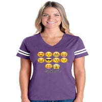 MMF - Женски футболни тениски на фланелка, до размер 3XL - Emoji Entourage