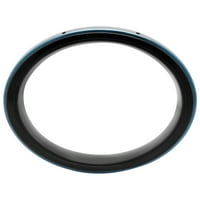 Мъжка неръждаема стомана черно и синьо ИП оребрена Сватбена халка - мъжки пръстен