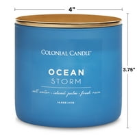 Колониална свещ океан Буря ароматизиран буркан свещ-поп на цветна колекция-14. Оз-ЧР Бърн