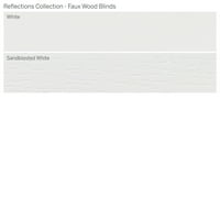 Колекция От Персонализирани Отражения, 2 Безжични Дървени Щори, Бели, 1 4 Ширина 48 Дължина