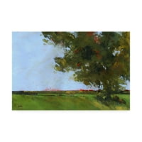 Картина 'есенен дъб и празни полета' от Пол Бейли