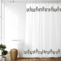 Листата минималистична завеса за душ с прост и скандинав