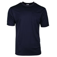 Комфортна Тениска С Къс Ръкав Джоб-Флот