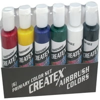 Създайте цветен комплект Airbrush, 6-цветове, първичен