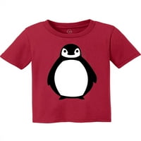 Размита пингвинска памучна тениска - бяла - малка