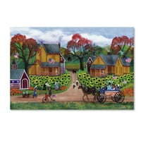 Търговска марка изобразително изкуство 'празник на американската слънчогледова Ферма' платно изкуство от Черил Бартли