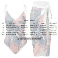 OCIVIESR Дамски v Врат Цвете отпечатани бански костюм Пола бикини Комплекти мъжки долни риза бикини с пола