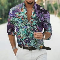 Хавайска риза за мъже тънък прилягане
