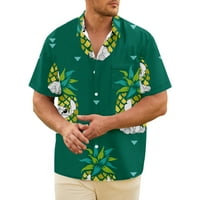 Lilo Stitch Best Friend Polyester Редовно прилягане на късо ръкав Небрежна хавайска риза за мъже