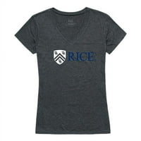 Република 529-172-HCH- Райс Университет Жени Институционални тениски с къс ръкав, Хедър въглен-голям