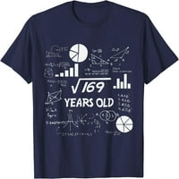13-ти рожден ден квадратен корен на математиката на възрастните тениски за рожден ден