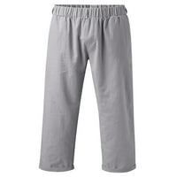 Авамо мъже монтирани летни панталони еластични талия небрежни панталони Мъжки твърди цветни панталони с джобове