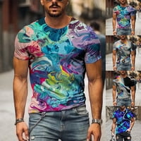 Мъже тениска новост забавна 3D роман за печат фитнес тъмносин тениска тениска
