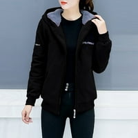 Женски жилетки облечени леки леки палти черно 3xl