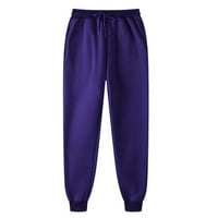 Zkozptok Женски ежедневни суитчъри Спорт йога плюс кадифе с дебел цвят с голям цвят голям размер фитнес спортни панталони, лилаво,